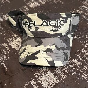 Pelagic Black and Gray Camo Visor